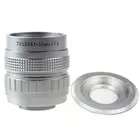 Серебряный объектив 50 мм F1.4 CCTV TV + крепление C к Micro 43 M43 для Panasonic G7 GF7K GX7K GX7 GM5 GM1 GM4 GH3HGK GH3AGK G6 GF6