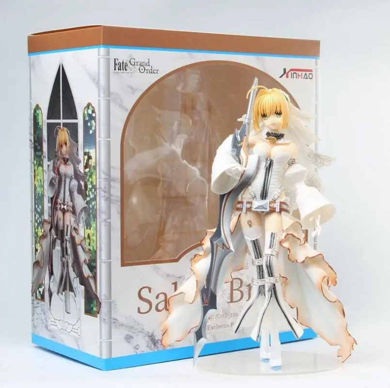 Fate Grand Order EXTRA CCC-Saber Nero свадебное платье для невесты ПВХ фигурка Коллекционная