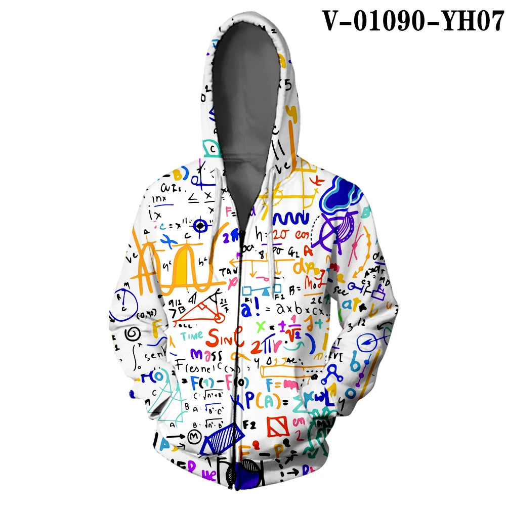 V01090 Толстовка с капюшоном на молнии WAMNI Science Formula, толстовка в стиле хип-хоп с 3D капюшоном, толстовки на молнии в консервативном стиле, эксклюзивная Толстовка для любителей исследований - Цвет: V01090