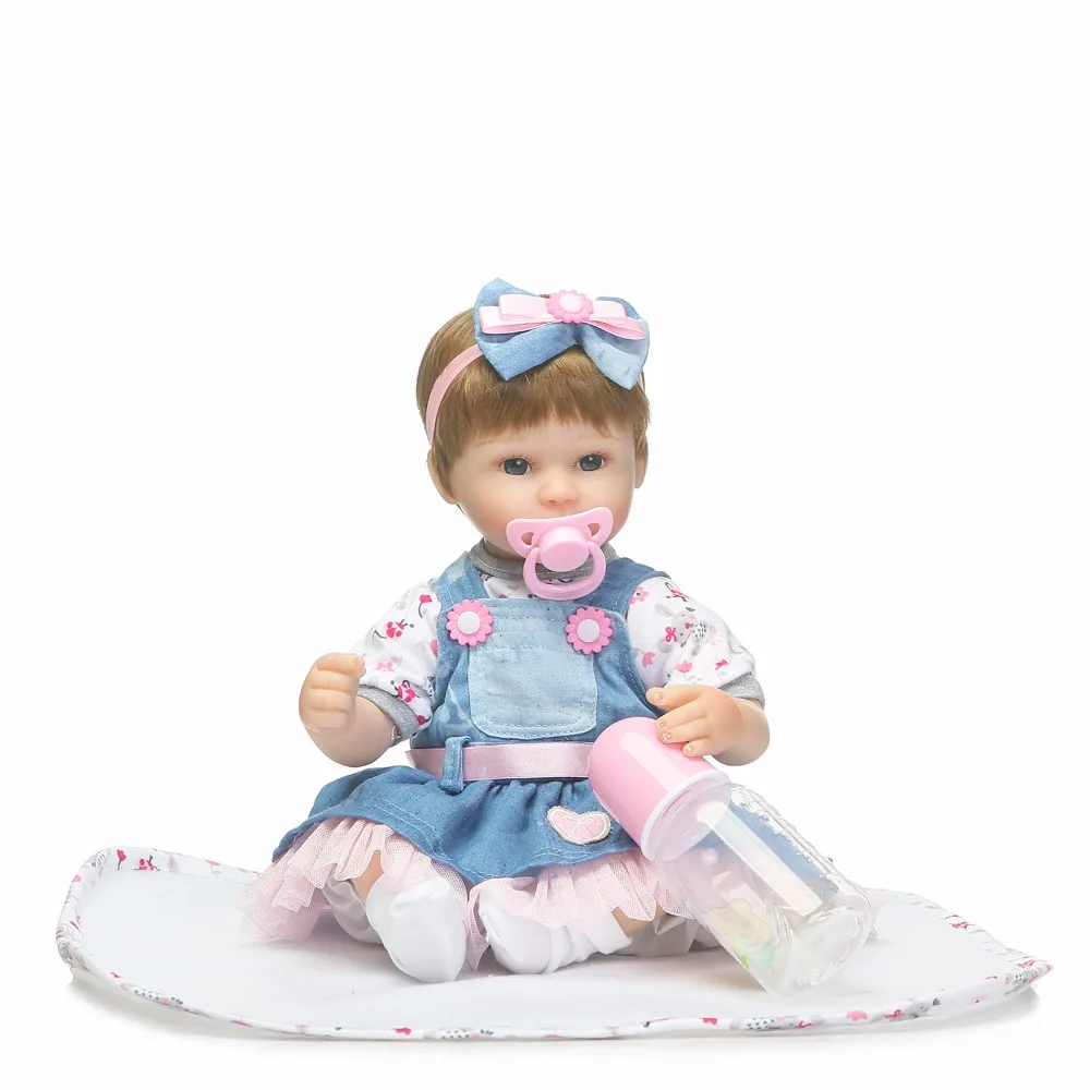 NPK 42 см реалистичные куклы Reborn Baby девочка мягкие силиконовые Reborns