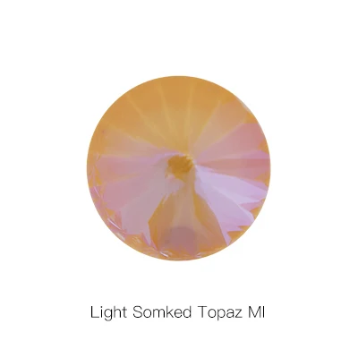 light smoked topaz M Высокое качество стекло кристалл риволи стразы Pointback пришить на камень для рукоделия свадьбы для украшения одежды ткань - Цвет: light smoked topaz M