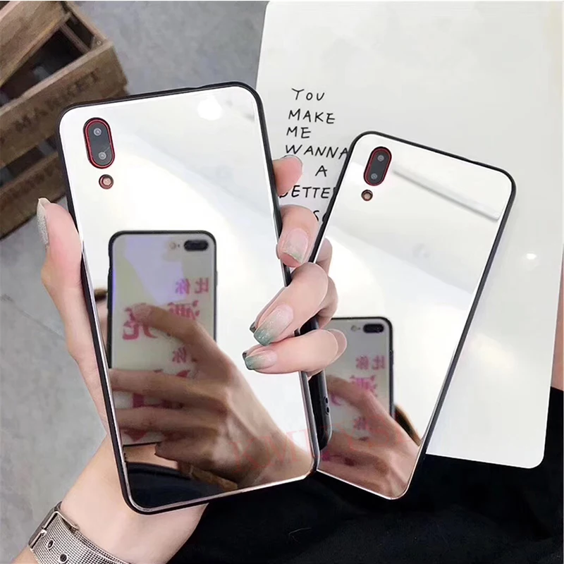 Зеркальный чехол для телефона для samsung Galaxy A50 A70 A30 A7 A5 S8 S9 S10 плюс S10E J4 J6 плюс J8 макияж с акрилловым покрытием Лидер продаж