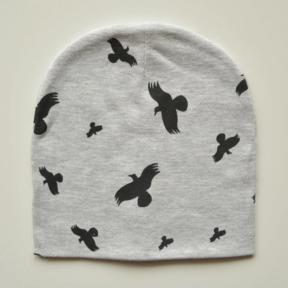 Модные комплекты для новорожденных зимняя теплая шапочка шапка милые принты в