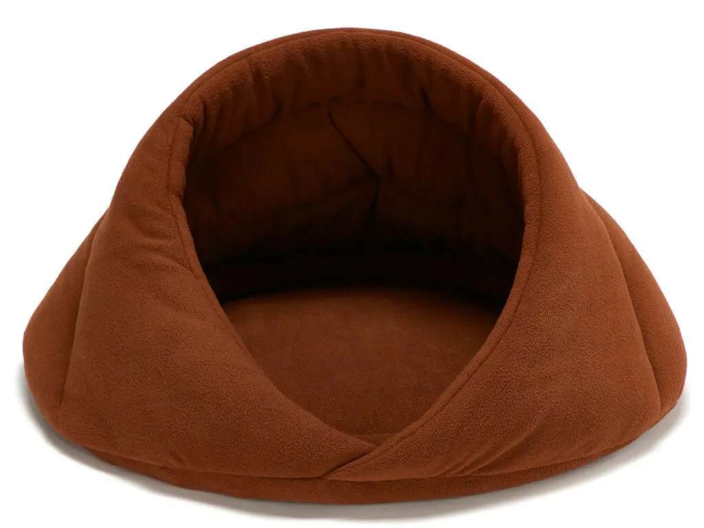 Brown 4 размера для домашних животных, собак, кошек, котят, пещерный ящик, теплая зимняя кровать, спальный мешок, плюшевый коврик для щенков, домашних животных, мягкое теплое гнездо, уютные кровати - Цвет: Brown