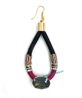 wholesale handmade ethnic jewelry vintage dangle earrings with acrylic pendants earrings summer style nickel free