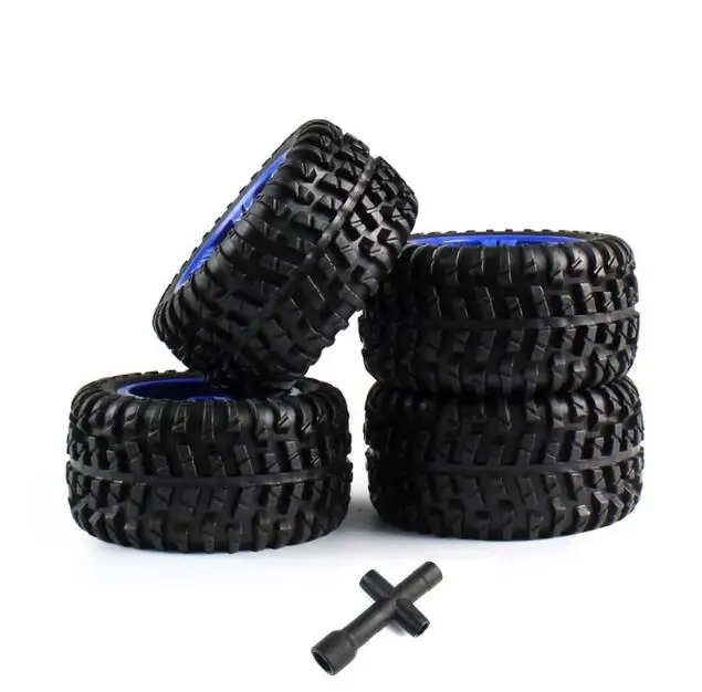 4pcs blue tire Wltoys 12428 12423 12628 Feiyue FY-03 JJRC Q46 Q40 Q39 1/12 RC автомобиль запасные Запчасти обновления большие шины - Цвет: 4pcs blue tire