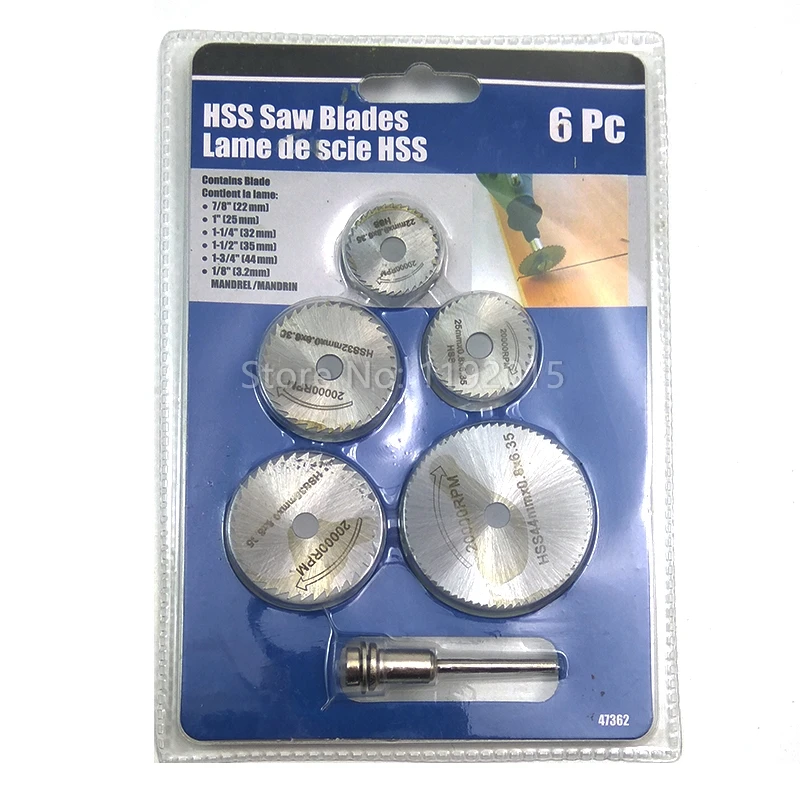 6 шт./партия Mini HSS вращающийся инструмент лезвия для циркулярной пилы диск