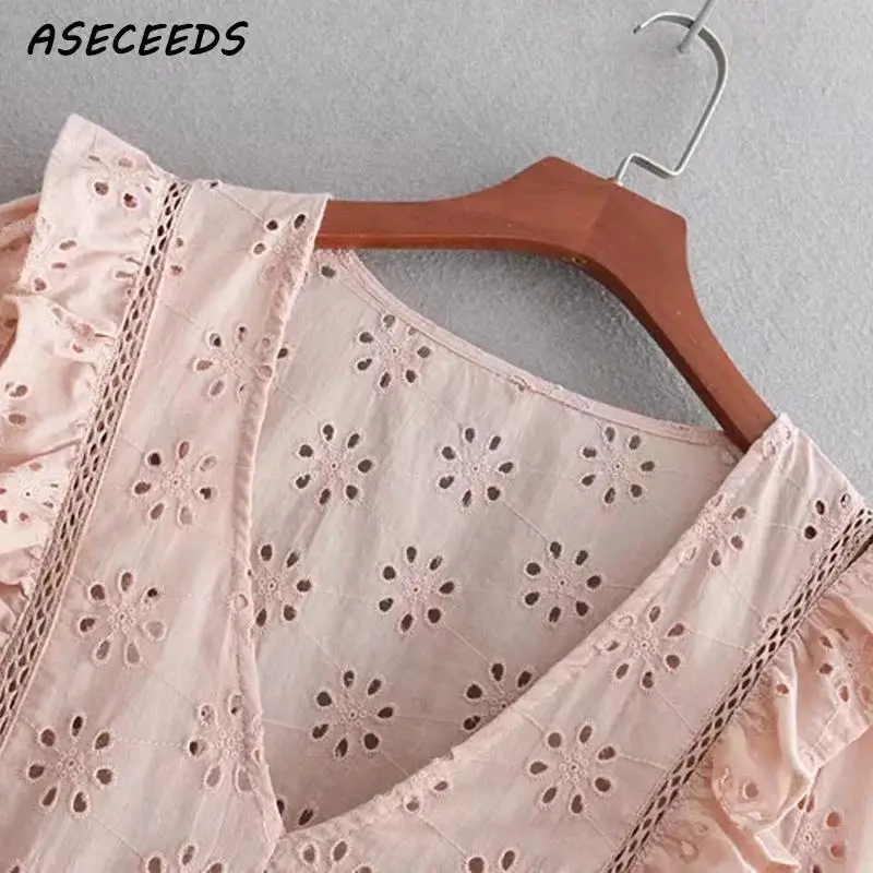 Boho Цветочные женские блузы с вышивкой Топы винтажные сексуальные открытые