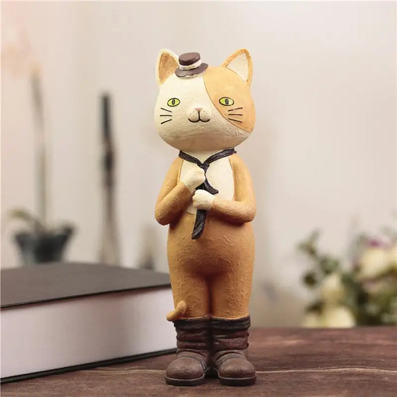 Креативный H-22cm Kawaii Nicole Cat изделия из смолы аксессуары фигурка копилка студенческий подарок на день рождения ремесло Домашний декор - Цвет: C