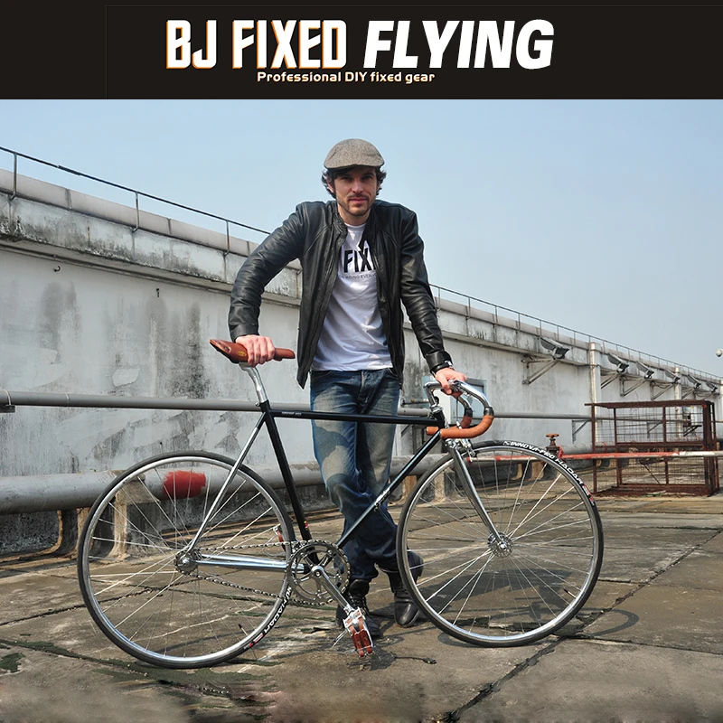 700C Fixie велосипед трек Односкоростной велосипед 54 см 56 см 58 см 60 см фиксированная передача велосипед 4130 хром-молибденовая сталь винтажная велосипедная Рама