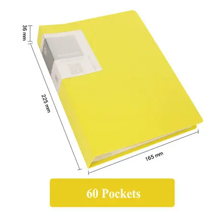 60 Pockets Несколько карманов А5 Папка буклет офисная бумага Органайзер Сумка для документов Прозрачная ПВХ сумка дисплей книга - Цвет: 60 Pockets