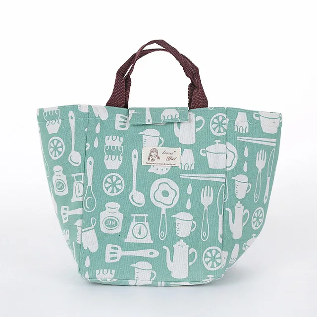 green dinnerware Детские еда хранения изоляции Фламинго сумки портативный Кормление молоко бутылка для воды термальность сумка утепленная еда термос - Цвет: green dinnerware