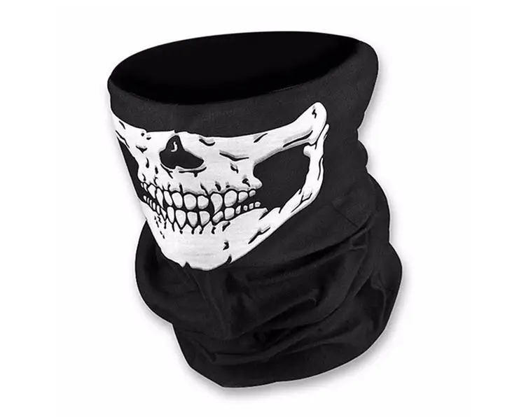 online 1000 Pcs Máscaras Do Partido De Halloween Esqueleto Crânio Motocicleta Preta Multi Função SN283 Headwear Hat Scarf Neck Inverno Máscara De Esqui
