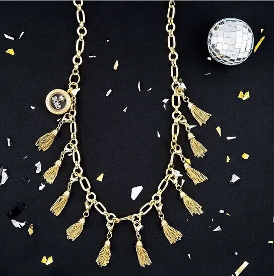 2017 Новый дизайн сплав Золотая кисточка свисает мгновенно одевать любой медальон