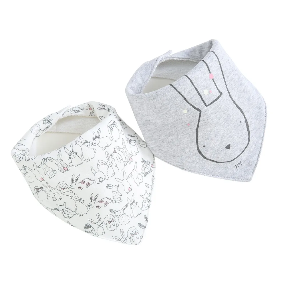 Infant Baby Bibs Newborn 2pcs/set cotton 3 layers Saliva Towel Drooling Scarf Bandana For babies 0-24 Months baby Accessories | Детская