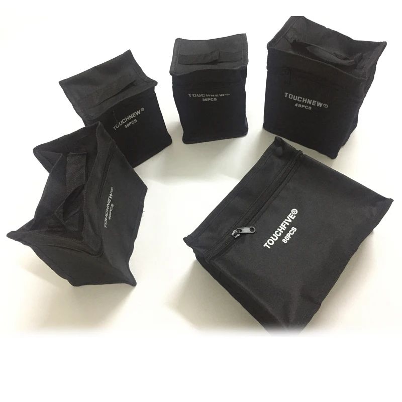 Черная Холщовая Сумка маркер на молнии вместительный чехол карандаш для