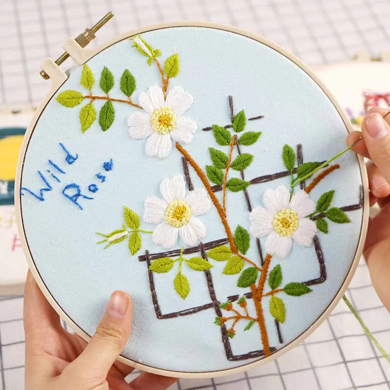 Творческий DIY kit вышивка цветок лента вышивки крестом рукоделие комплекты с