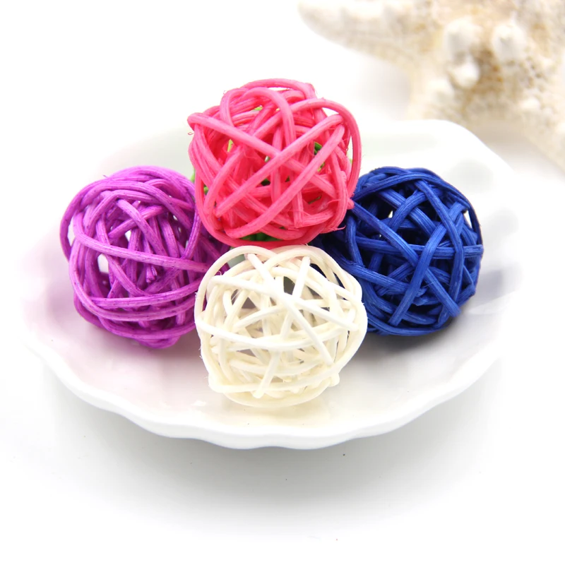5 шт. 3 см многоцветный ротанговый шар Diy Sepak Мячи Takraw домашние украшения и