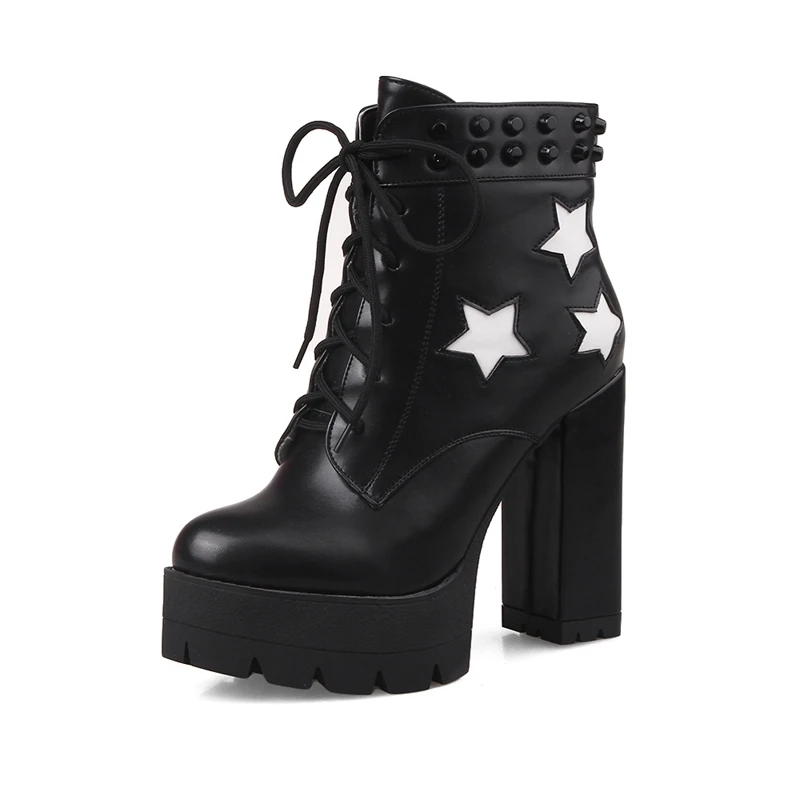 Для женщин зимние носки до лодыжки на платформе с заклепками брендовые красные