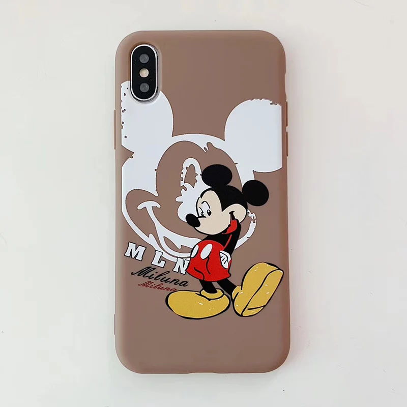 Чехол SUYACS с милой мультяшной мышкой для iPhone XS Max XR X 6 6S 7 8 Plus, чехол с полным покрытием, карамельный цвет, мягкая задняя крышка из ТПУ для телефона