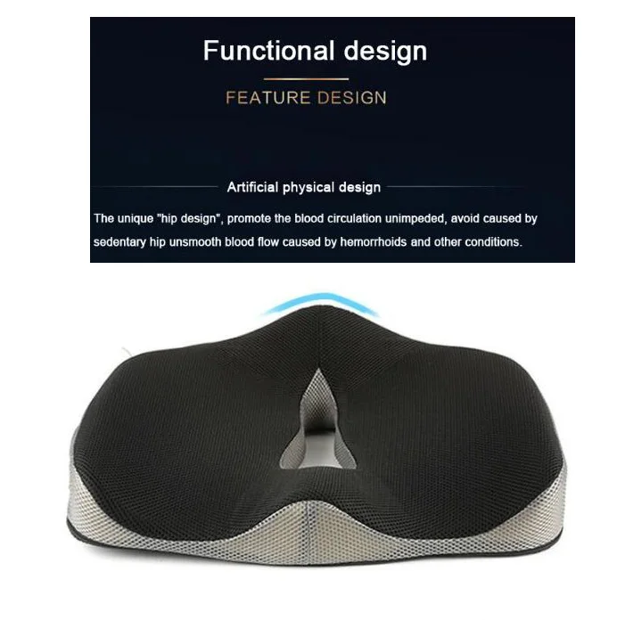 Memory Foam Seat Cushion for Chair Pad Massage Cushion Home Decor Coussin Coccyx Pillow Orthopedic Design Relieve Back Sciatica