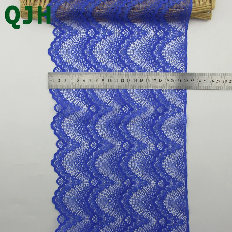1YDS 22 см ширина QJH ручной работы DIY Гипюр Вышивка кружевная отделка украшение дома кружевная ткань аксессуары для пошива одежды голубое кружево