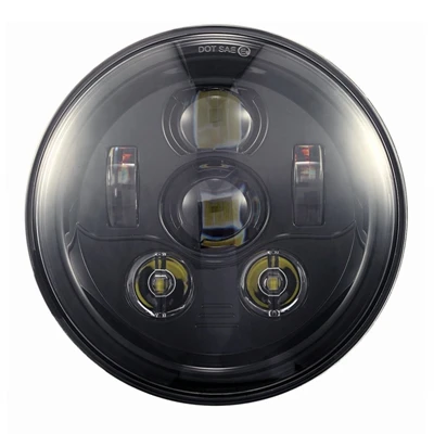 1pcs Headlight Black Marlaa мотоцикл части светодиодный Круглый " мотоцикл корпус фары стакан для Чоппер Кафе Racer поплавок с 7" кронштейн - Цвет: 1pcs Headlight Black