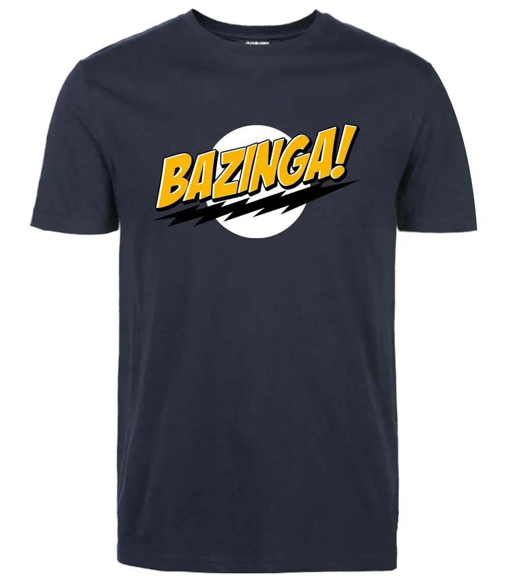 Забавная футболка The Big Bang Theory Bazinga Летняя Повседневная модная уличная Мужская футболка крутая уличная одежда брендовая одежда