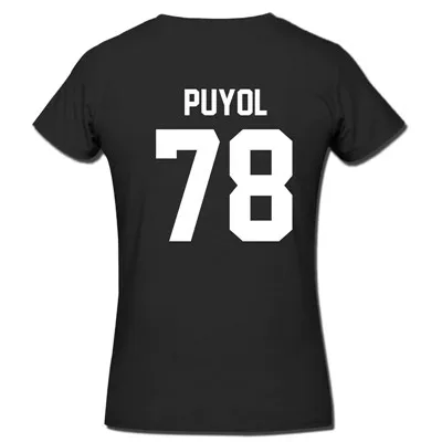 Мужские футболки MARADONA MALDINI PUYOL BERGKAMP BAGGIO RONALDINHO BECKHAM PIRLO ZIDANE футболка знаменитая Футбольная звезда номер Футболка - Цвет: Women PUYOL