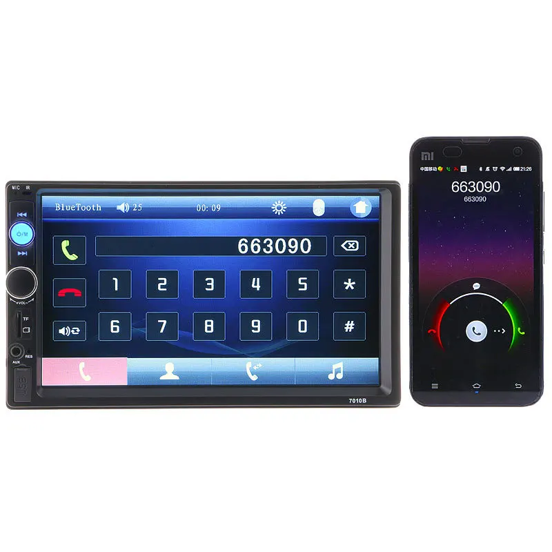 7 дюймов автомобильное радио MP4 MP5 OLED цветной экран музыкальный плеер Bluetooth hands-free