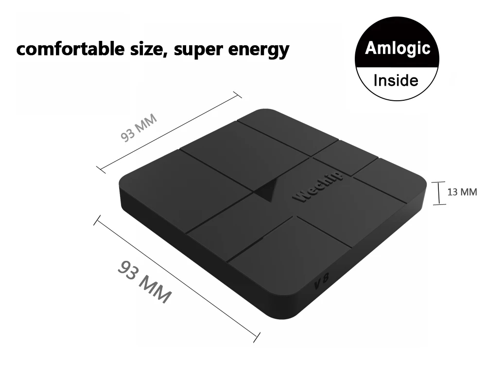 Wechip V8 Android 7.1.2 ТВ приставка с i8 беспроводной клавиатурой HDMI 2,0 Горячая 1 год IP tv suscirption Европа WEIN ТВ приставка