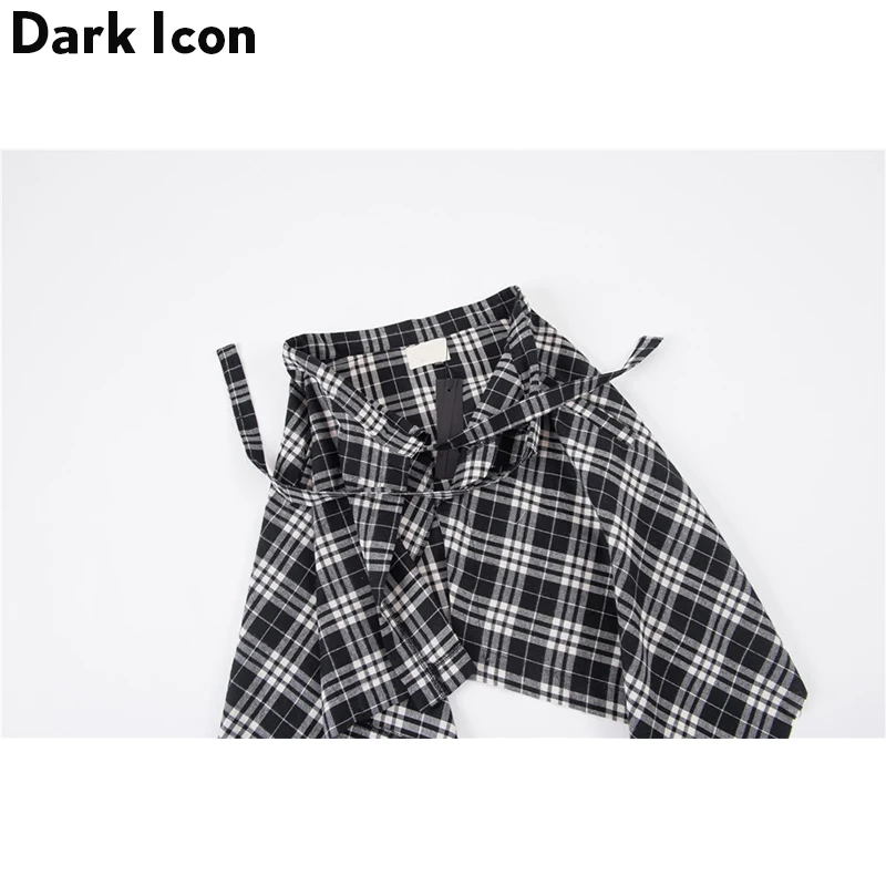 Юбка в клетку с боковым карманом Dark Icon мужские юбки асимметричным подолом