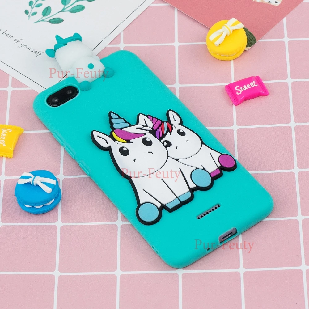 Для Xiaomi Redmi 6A A6 Redmi6A M1804C3CH 3D единорог панда DIY мультфильм мягкий ТПУ Силиконовый Модный чехол для Etui Xiaomi Redmi 6A
