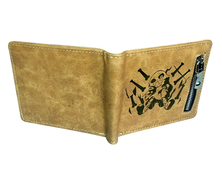 Игры Санс и папирус из сказок подземелья кошельки с персонажами мультфильмов Би-Фолд Кошелек для монет искусственная кожа короткий кошелек