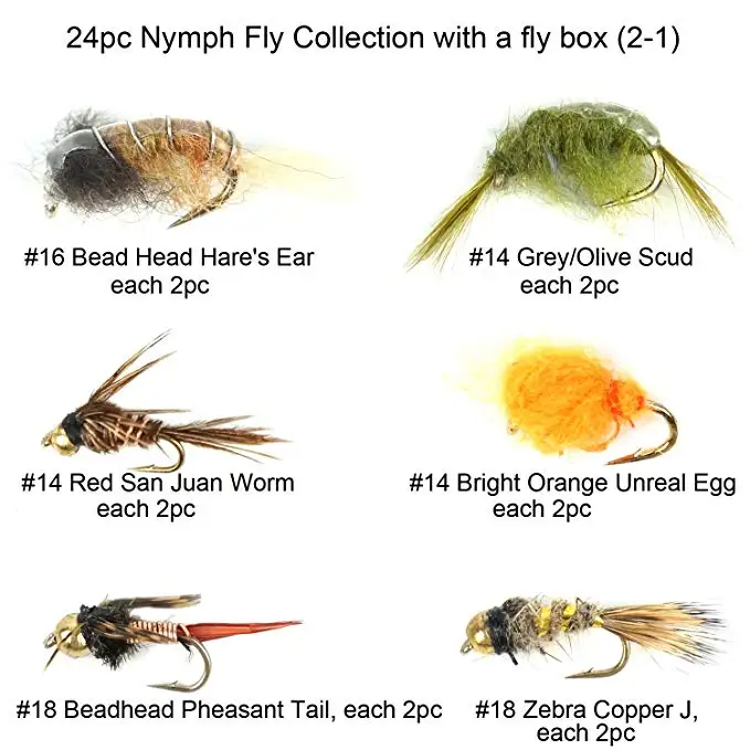 Ассортимент Aventik коллекция Nymph Fly 12 бусина головы принца Зебра медь крем сеть Poxyback
