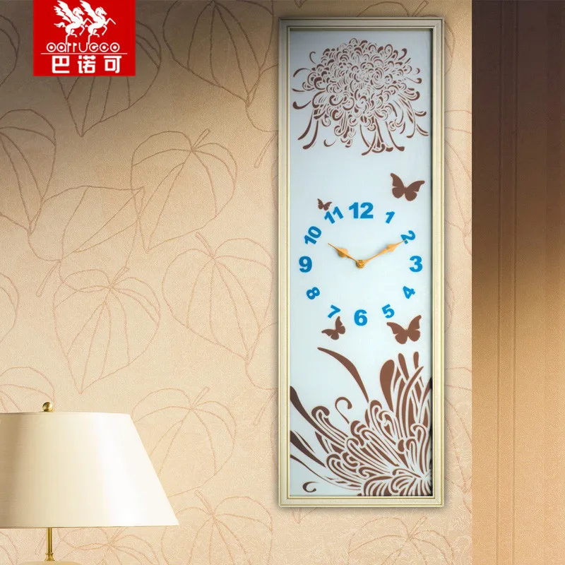 Barnes &amp Noble can freely watch pastoral butterfly flowers decorate the living room wall clock fashion free shipping | Дом и сад