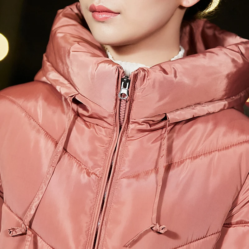 KUYOMENS Plus Size M-6XL Women Winter Coat Long Slim Thickened Turtleneck Warm Jacket Cotton Padded Outwear X-long Parkas | Женская