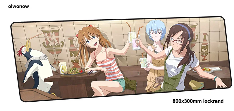 Evangelion Коврик для мыши 80x30 см Инди поп игровой коврик для мыши большой геймерский коврик эстетический игровой компьютерный стол padmouse коврики для игровой клавиатуры - Цвет: design 7