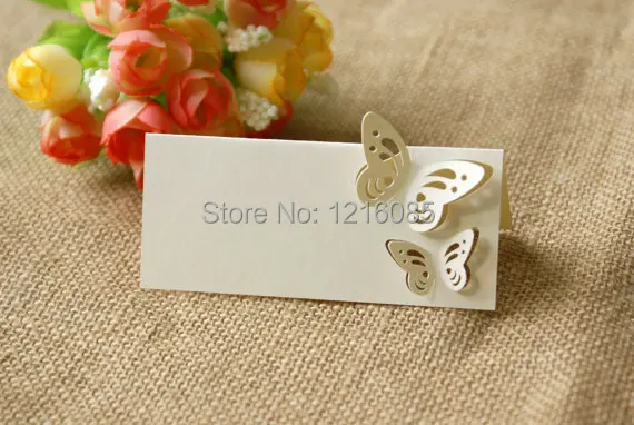 

Свадьба Место карты-Placecards-Эскорт карты Имя карты-Кот Бабочка свадьба место ресторан таблица эскорт карты