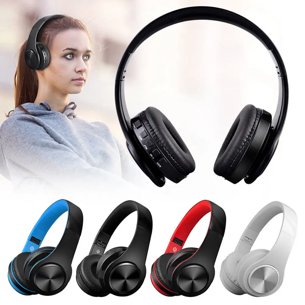 Bluetooth 5,0, беспроводные стерео наушники, складная гарнитура, наушники с микрофоном, FM, 128G, TF карта, AUX, USB, для iPhone