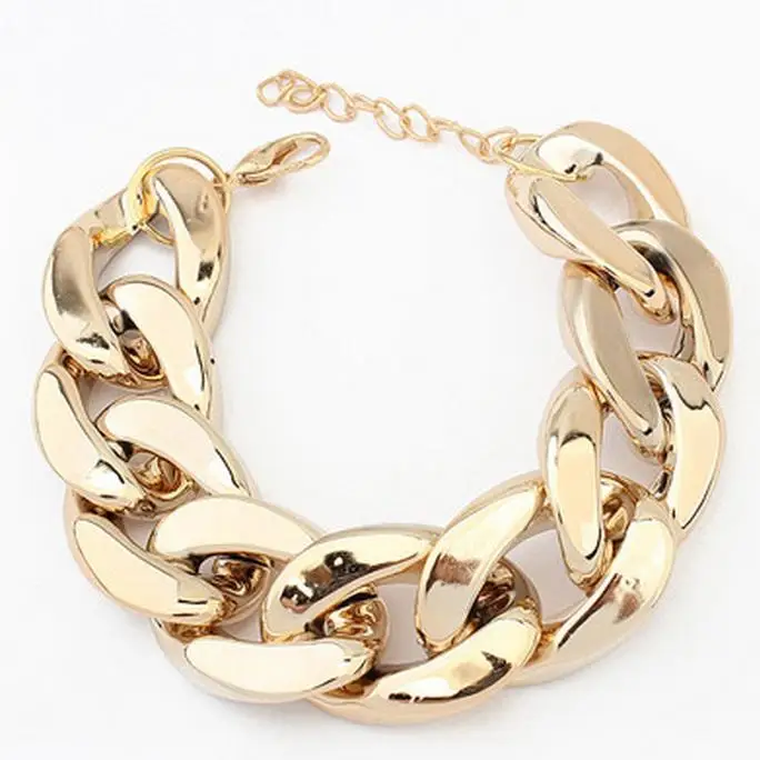 Модные Винтажные Ювелирные изделия подходящие ко всему грубые цепи золотые