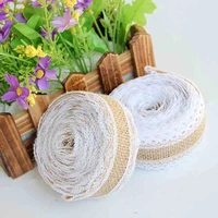 10m 2 5cm grosgrain lace linen ribbon satin sewing bias for handicrafts ribbons diy for wedding car knot team bride decoration