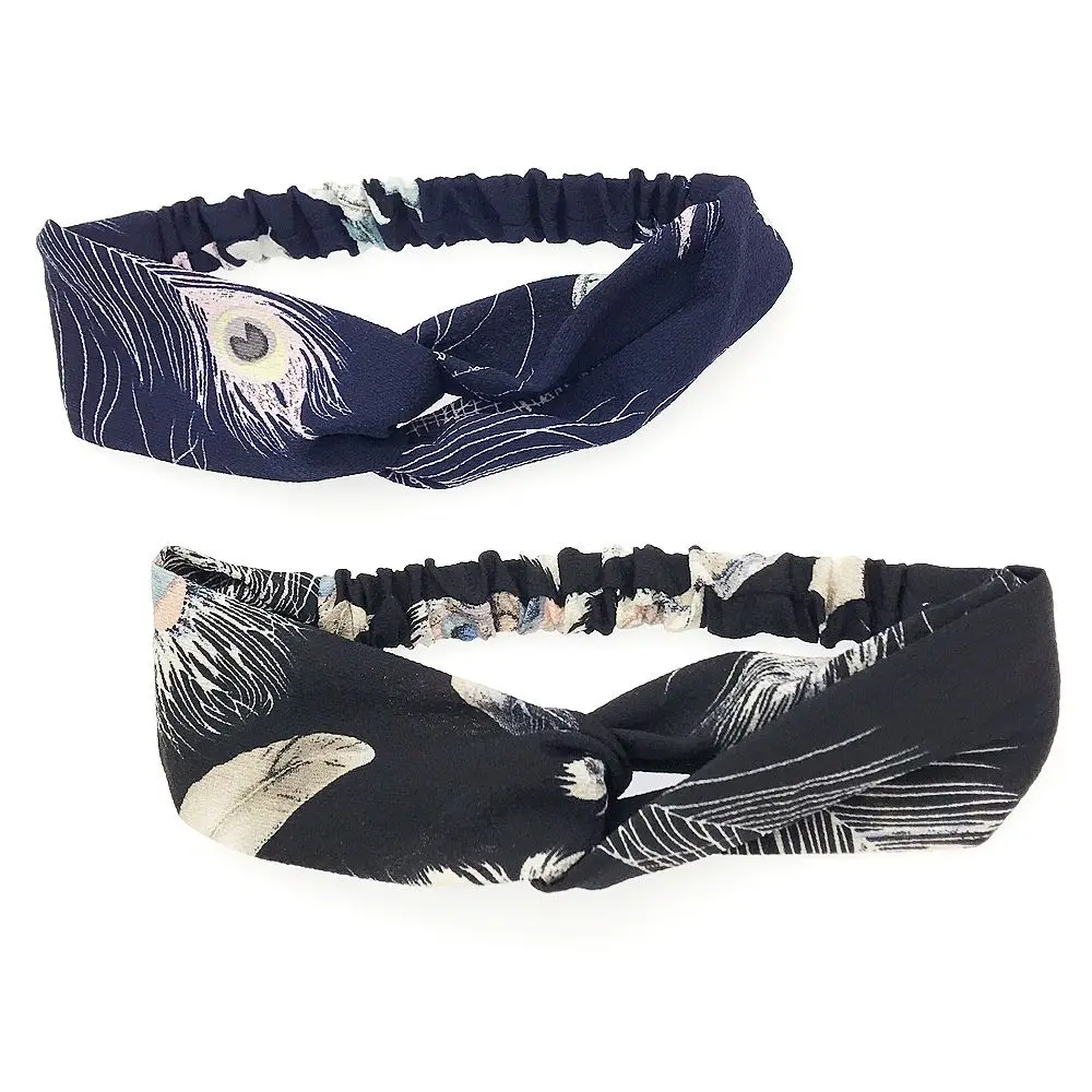 1 шт. ретро головной убор повязка с принтом перьев павлина тюрбан для женщин