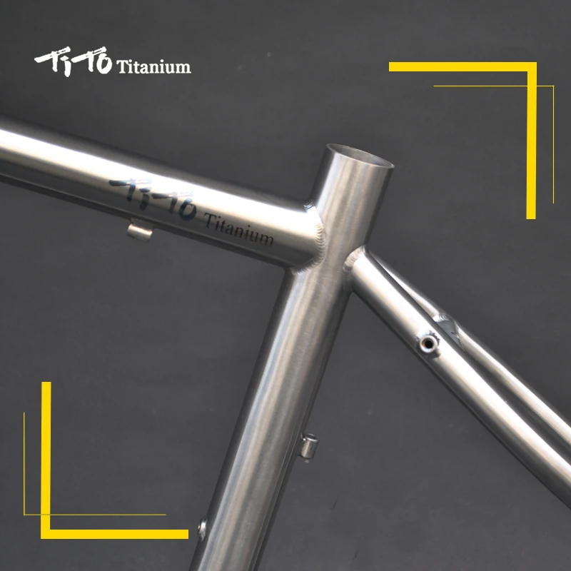 Бесплатная доставка! TiTo новая титана MTB рама велосипеда D геометрическая форма