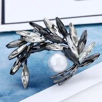donia jewelry womens wholesale pearl brooch gift shiny rhinestone pin brooch lady fashion hat accessories
