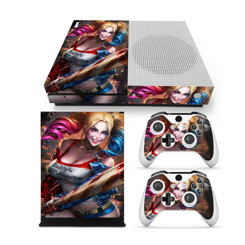 Наклейка для кожи Harley Quinn защитная виниловая наклейка XBOX ONE Slim Console Kinect и 2 Controller