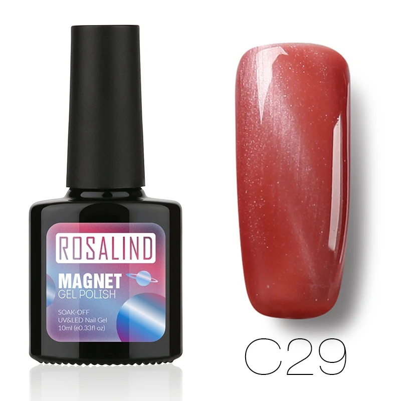 C29 ROSALIND гель 1S P+ черная бутылка 10 мл кошачий глаз магнит C31-60 гель лак для ногтей УФ светодиодный Полупостоянный гель лак - Цвет: C29