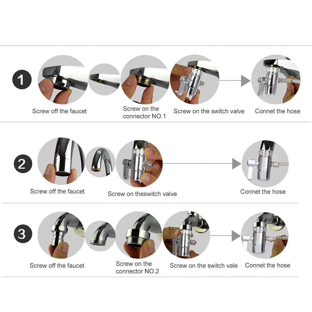 

AZDENT Faucet Oral Irrigator Switch Water Dental Flosser Multi Single Jet Floss Implement Irrigation Tooth Cleaner 6pcs Nozzles