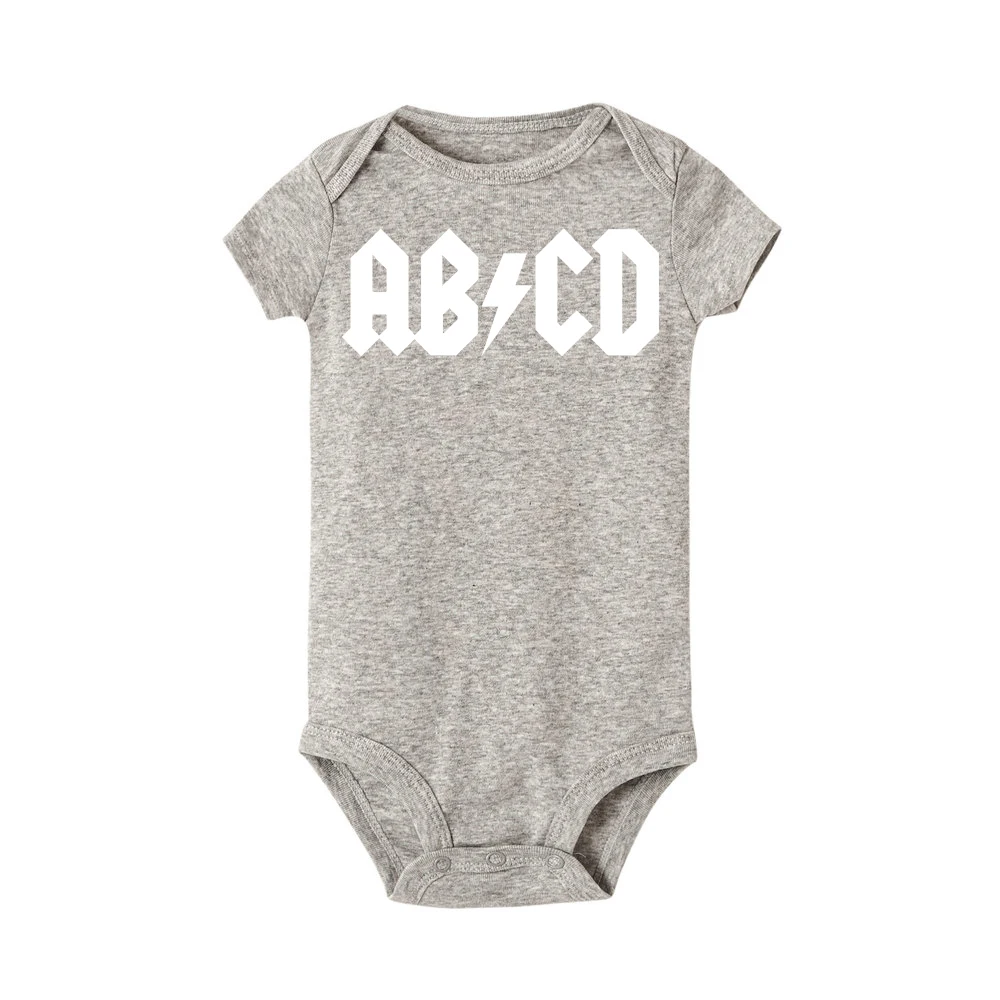 ABCD/Забавный комбинезон для новорожденных с изображением рок одежда маленьких