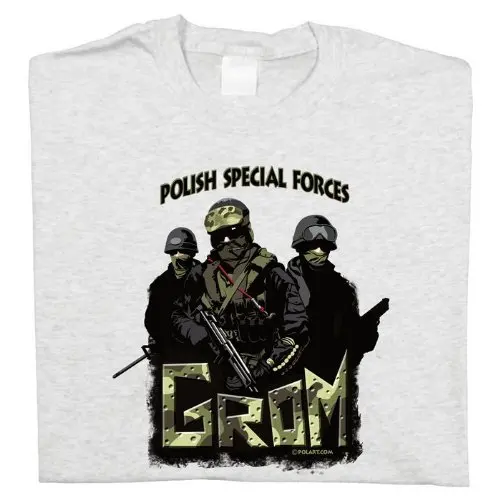 Польская Одежда футболка с польским спецназом Grom-польская забавная Летняя
